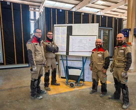 Construction club house modulaire en usine
